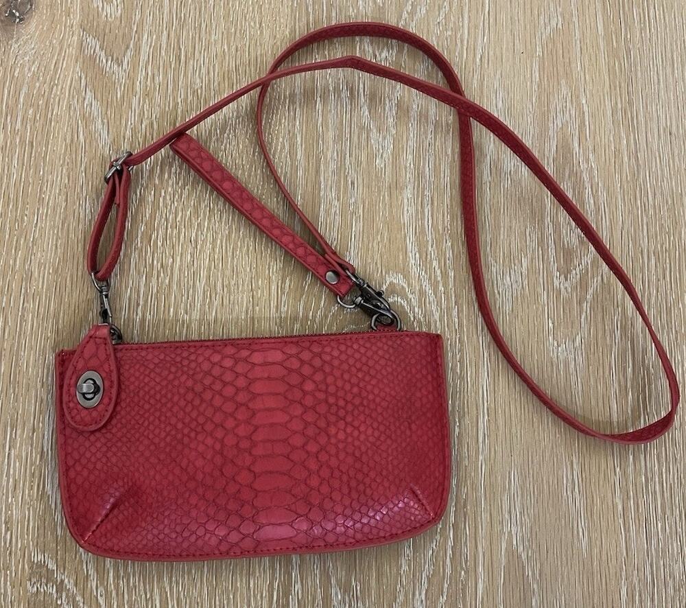 Joy Susan Mini Crossbody Wristlet Clutch Handbag - Red